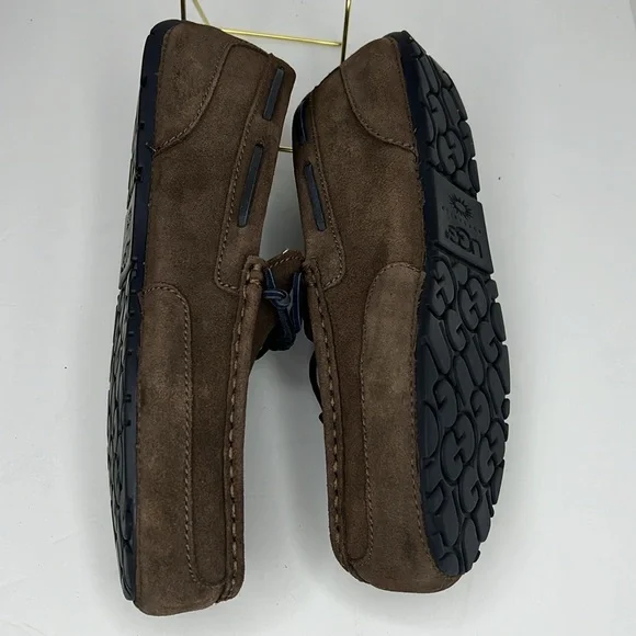 Authentic UGG Australia Chester Slip On Loafers Slippers Men's Size 10 EEE Brown - Picture 5 of 10